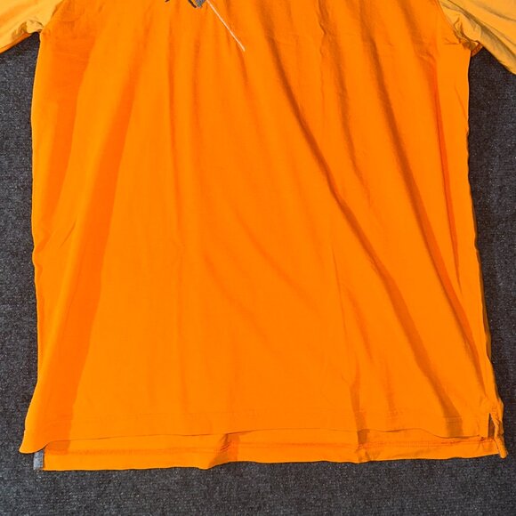 Under Armour Polo Shirt Mens Large Orange Charged Cotton Short Sleeve Regular - Picture 2 of 7